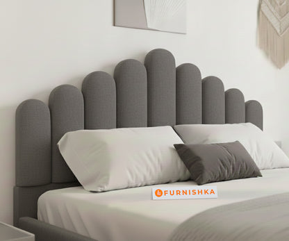 Dora Fabric bed with Uphold Hydraulic Storage Space Grey - King Size - Furnishka 
