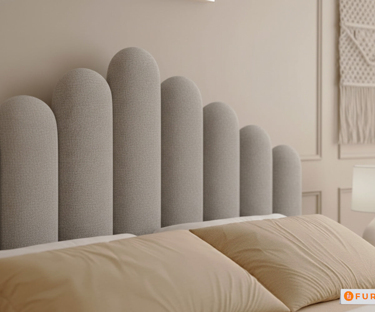 Dora Real Teak wood Hydraulic Bed King Size - Space Grey - Furnishka 