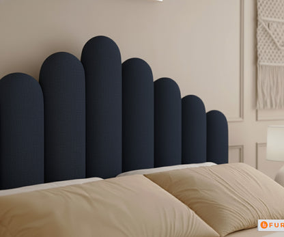 Dora Real Teak wood Hydraulic Bed Queen Size - Persian Blue - Furnishka 