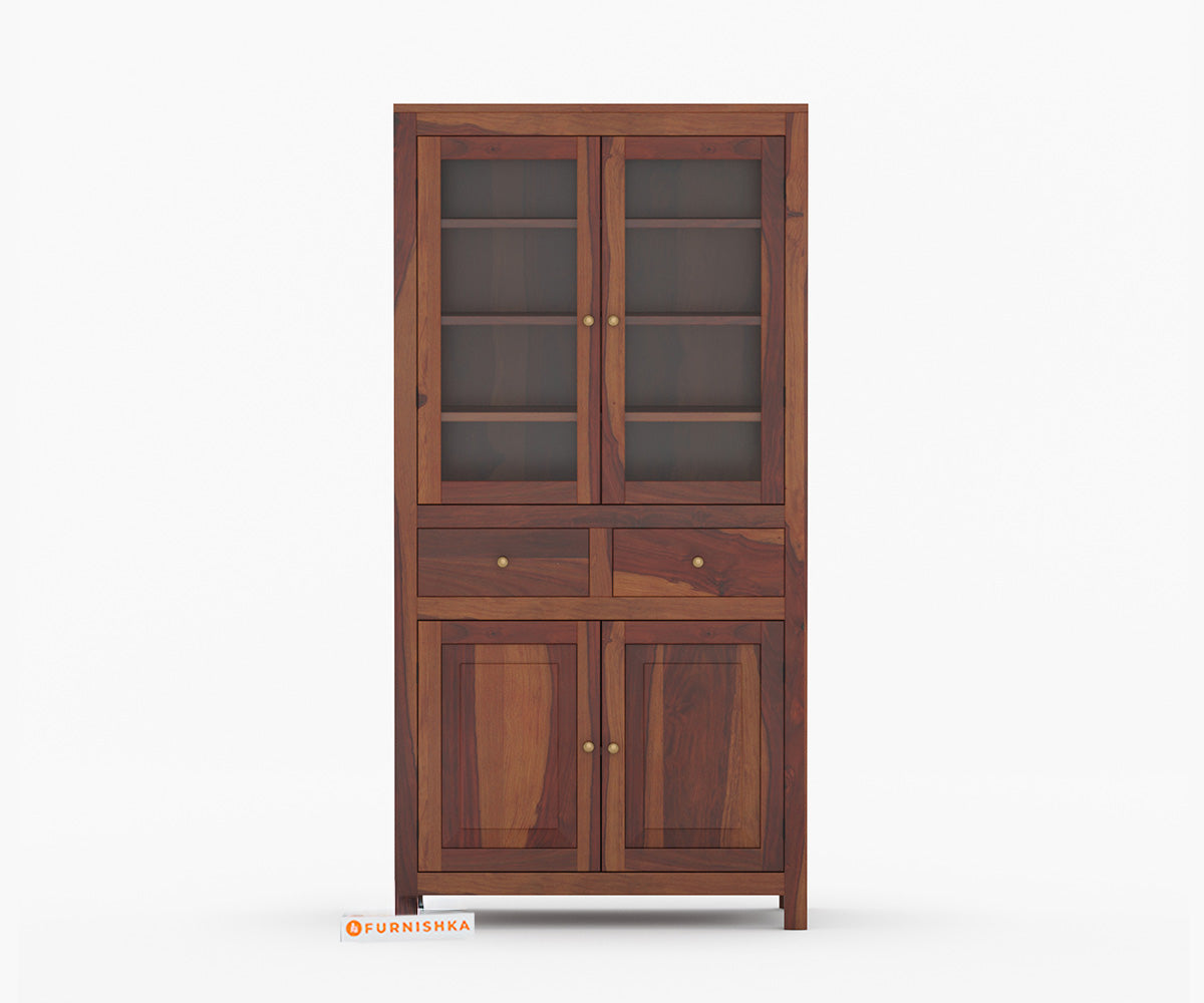 Douglas Sheesham Wood Kitchen Cabinet - Furnishka 