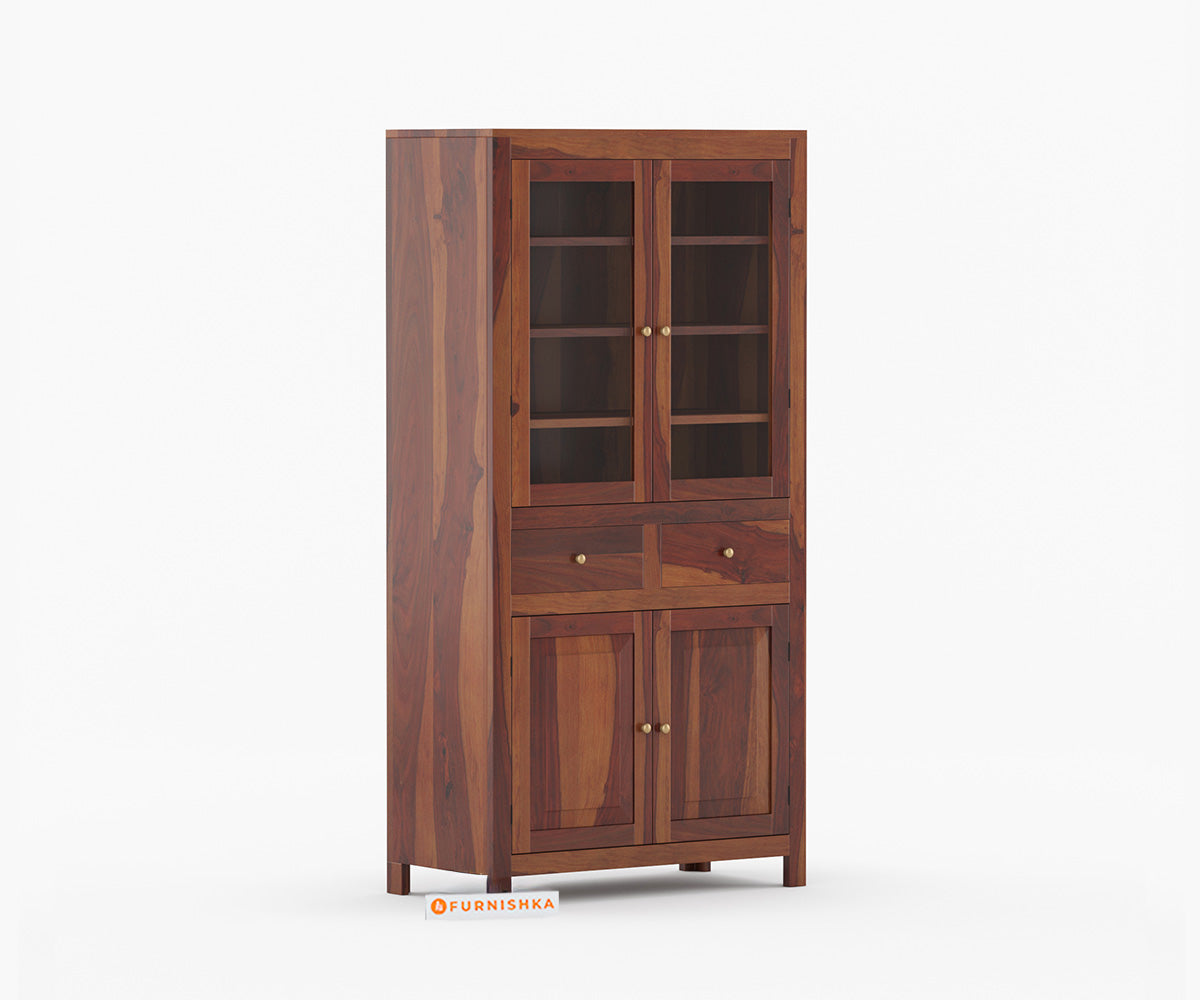 Douglas Sheesham Wood Kitchen Cabinet - Furnishka 