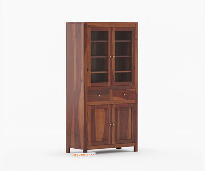 Douglas Sheesham Wood Kitchen Cabinet - Furnishka 
