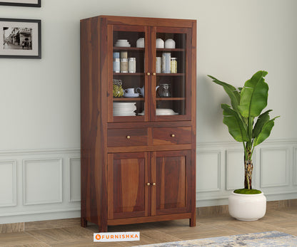 Douglas Sheesham Wood Kitchen Cabinet - Furnishka 