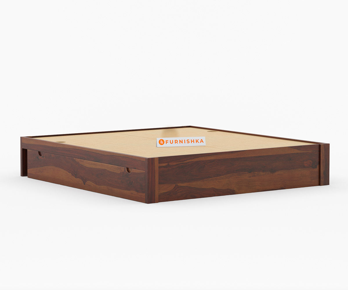 Drewno Sheesham wood Box Storage Bed - King Size - Furnishka 