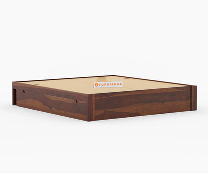 Drewno Sheesham wood Box Storage Bed - King Size - Furnishka 