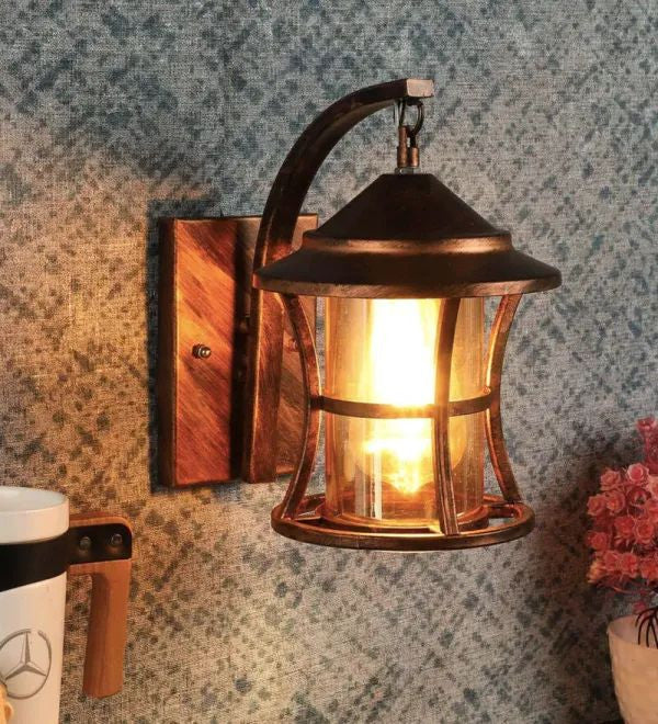Dunelm Copper Metal Wall Lamp - Furnishka 