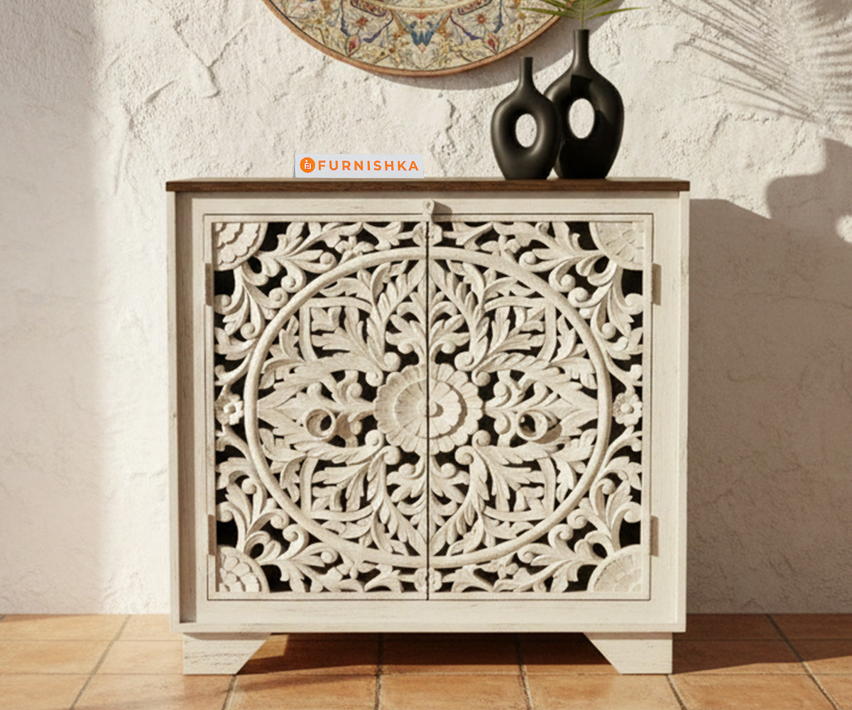 EVORA Two Door Cabinet Distressed - Furnishka 