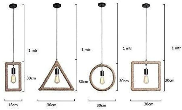 Elevation Cad Blocks 4 Shape Pendant Hanging Lamp - Furnishka 