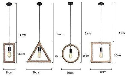 Elevation Cad Blocks 4 Shape Pendant Hanging Lamp - Furnishka 