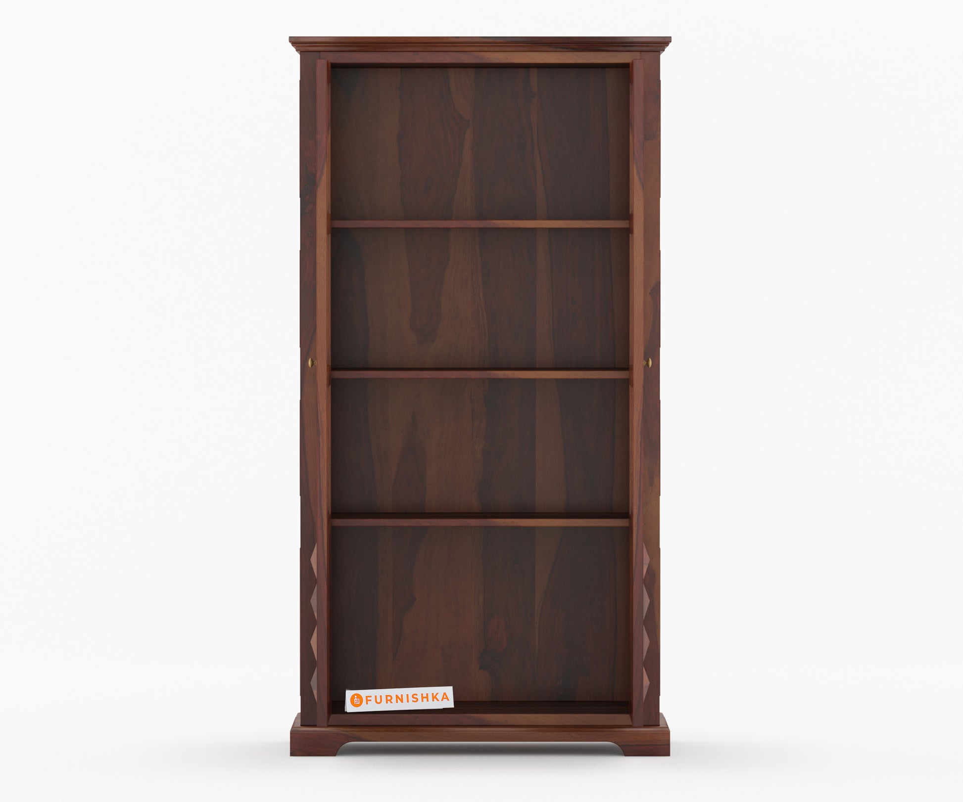 Elowen Sheesham Wood Two Door Book Shelf - Furnishka 