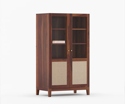 Elsie Sheesham Wood Two Door Cane Chest of Drawer