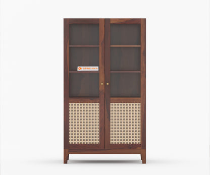 Elsie Sheesham Wood Two Door Cane Chest of Drawer