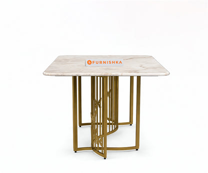 Elysian Dining Table 6 Seater PVD Gold Base - Furnishka