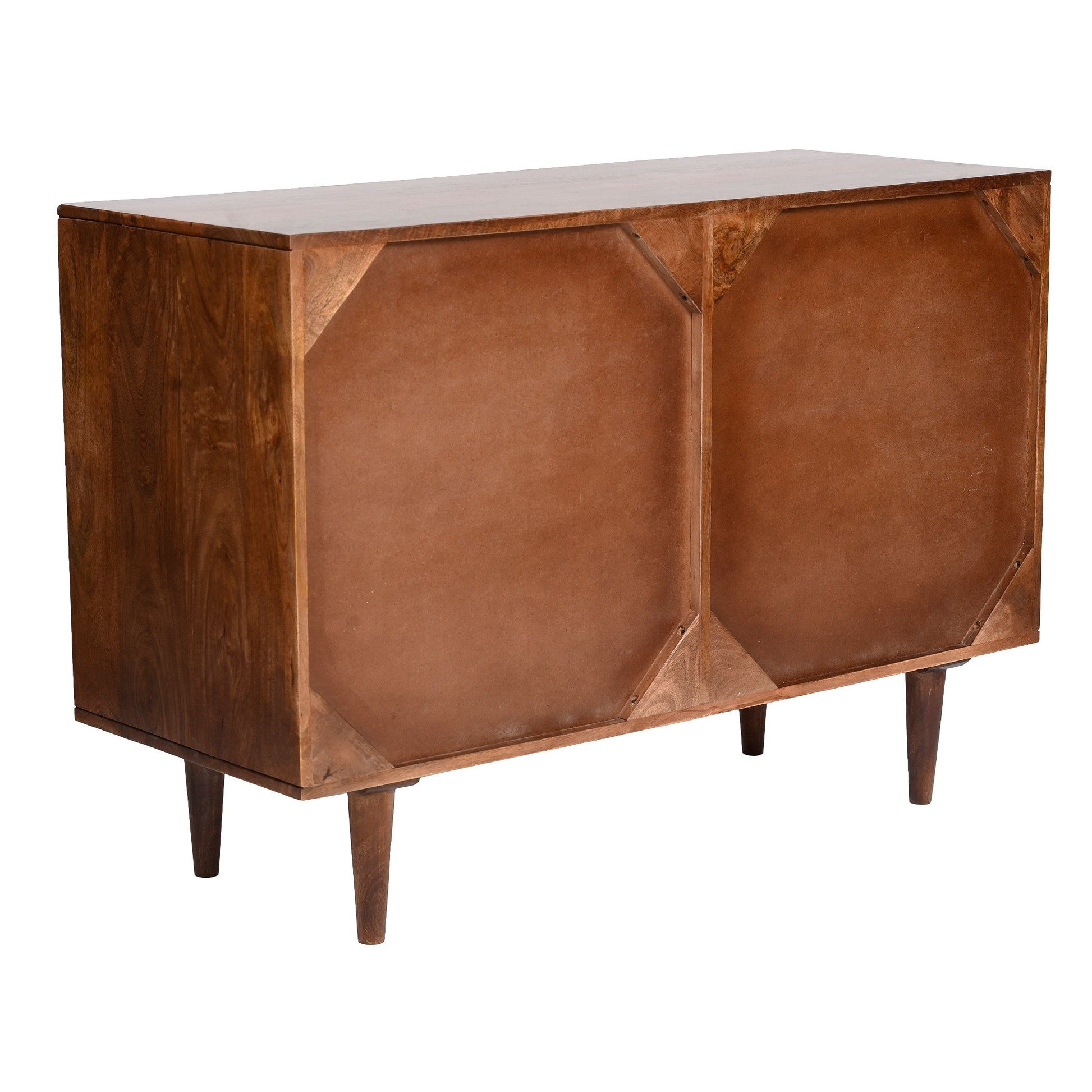 Emaada Solid Wood Chest Of 6 Drawers In Teak Finish - Furnishka 