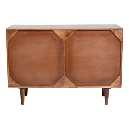 Emaada Solid Wood Chest Of 6 Drawers In Teak Finish - Furnishka 