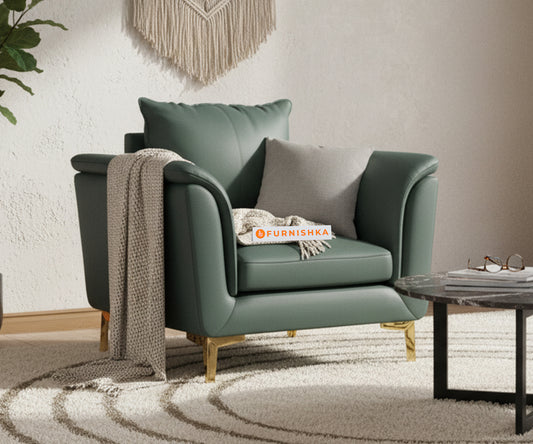Emilie Leatherette Sofa 1 Seater - Furnishka