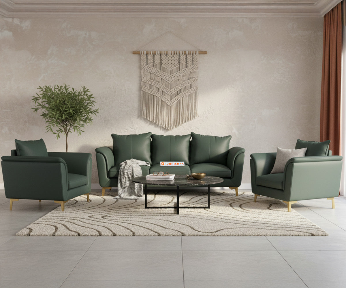 Emilie Leatherette Sofa 3+1+1 Seater - Furnishka 