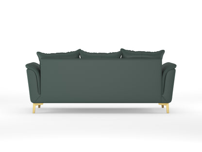 Emilie Leatherette Sofa 3 Seater - Furnishka 