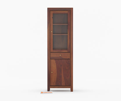 Falcon Crockery Sheesham Wood Kitchen Cabinet - Furnishka 