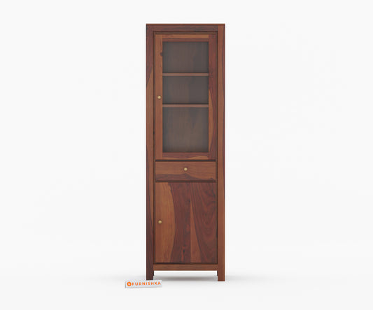 Falcon Crockery Sheesham Wood Kitchen Cabinet - Furnishka 