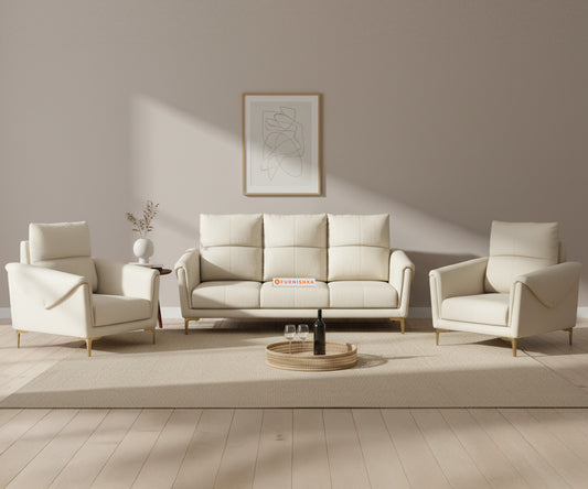 Falcon Leatherette Sofa 3+1+1 Seater - Furnishka 