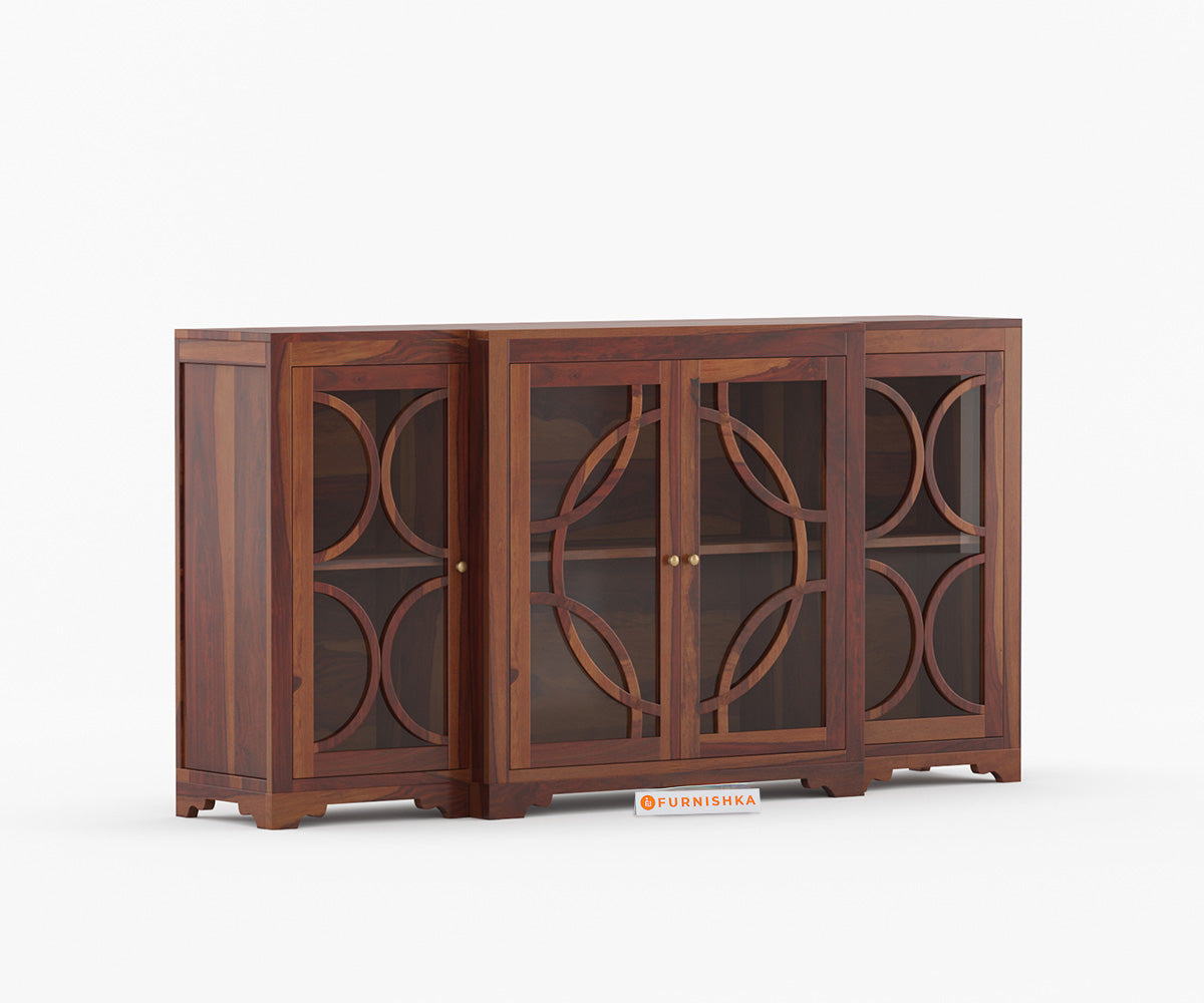 Feast Crockery Sheesham Wood Kitchen Cabinet - Furnishka 