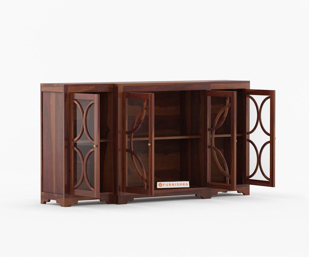 Feast Crockery Sheesham Wood Kitchen Cabinet - Furnishka 