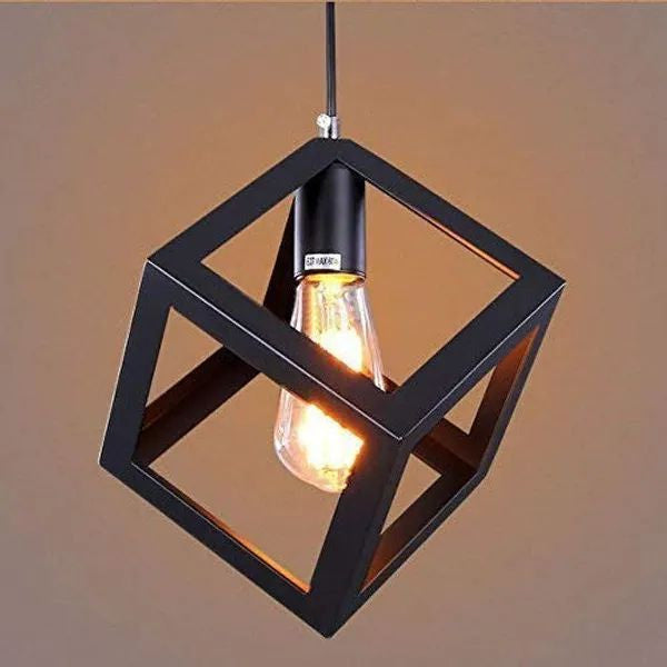 Fixture Cube Shape Pendant Hanging Lamp - Furnishka 