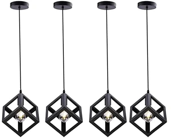 Fixture Cube Shape Pendant Hanging Lamp - Furnishka 