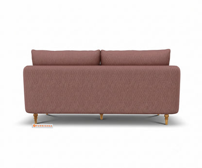 Flora 3 seater sofa in Iceland Clay Rose - Furnishka