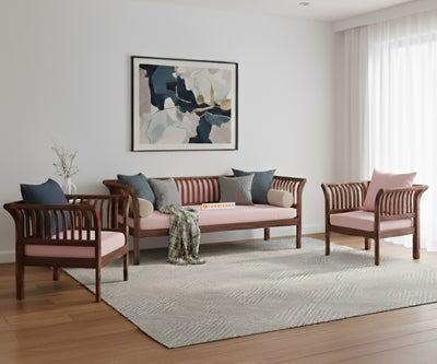 Garud 3 + 1 + 1 Sofa Set Flamingo Pink