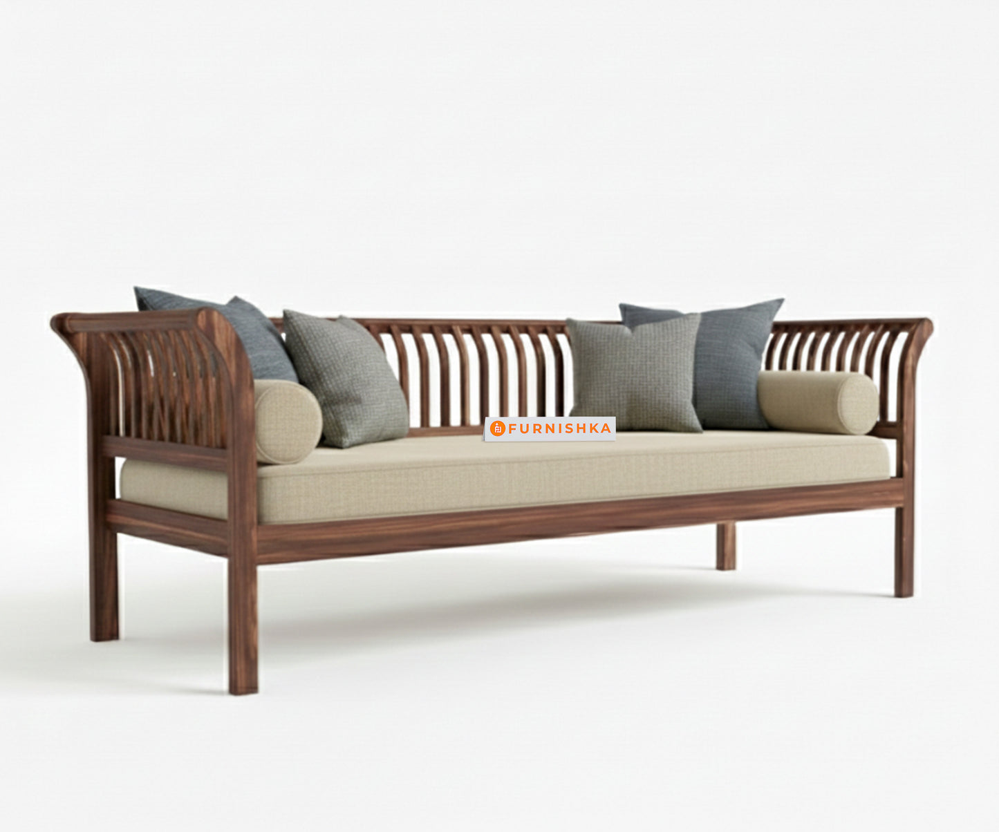 Garud 3 + 1 + 1 Sofa Set Light Beige - Furnishka 