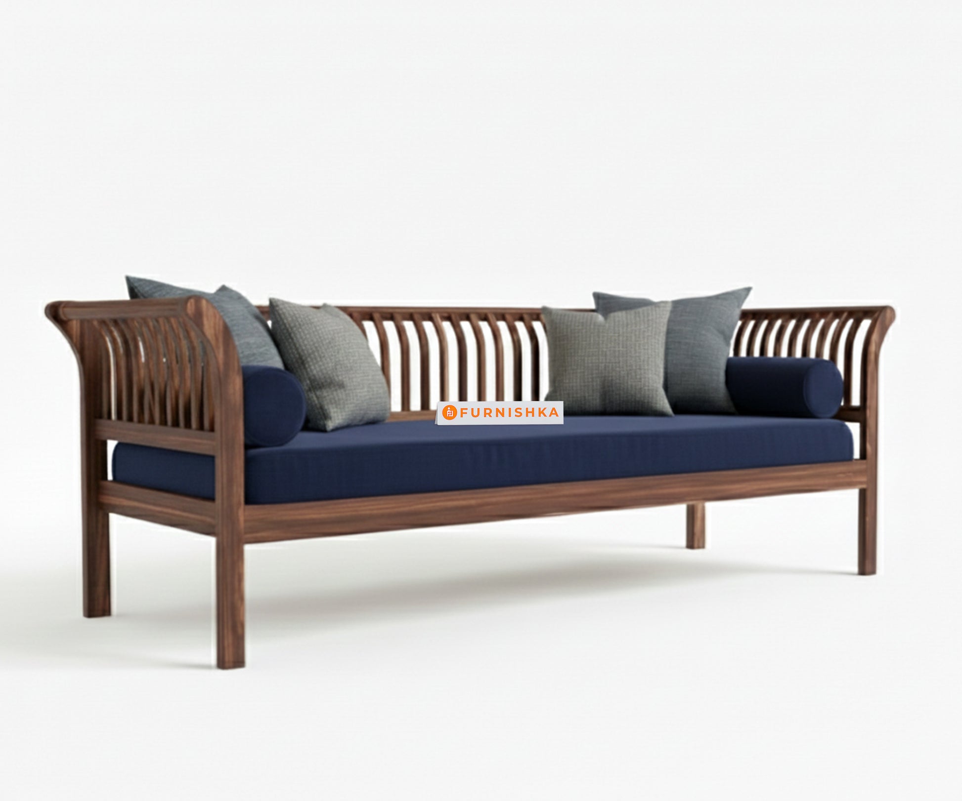 Garud 3 + 1 + 1 Sofa Set Persian Blue - Furnishka 