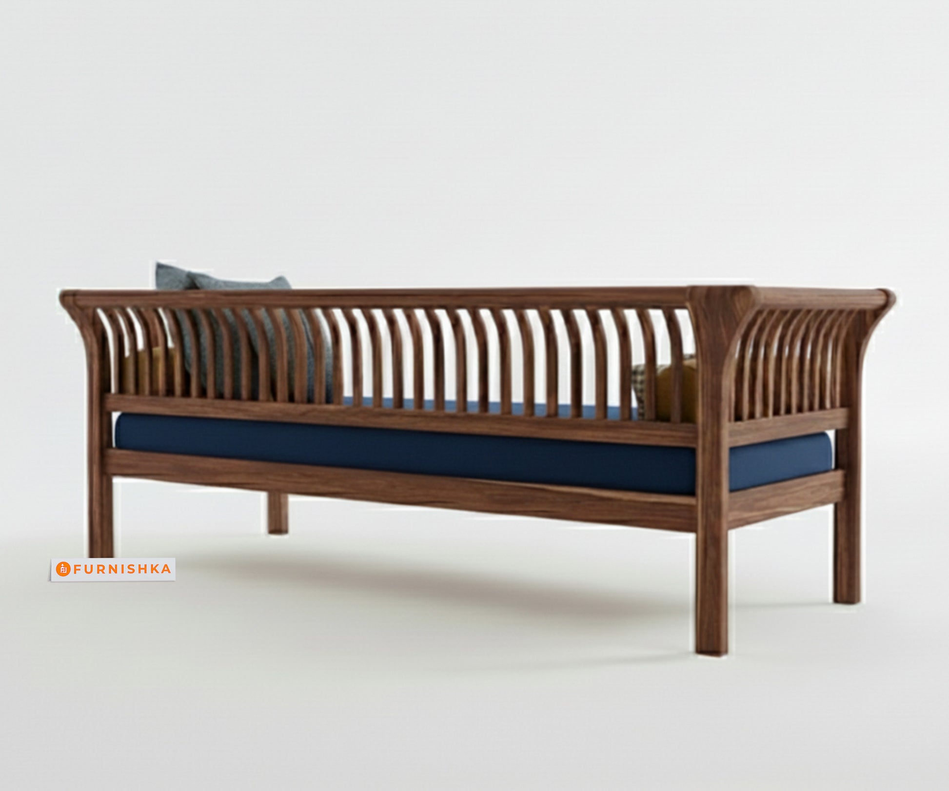 Garud 3 + 1 + 1 Sofa Set Persian Blue - Furnishka 