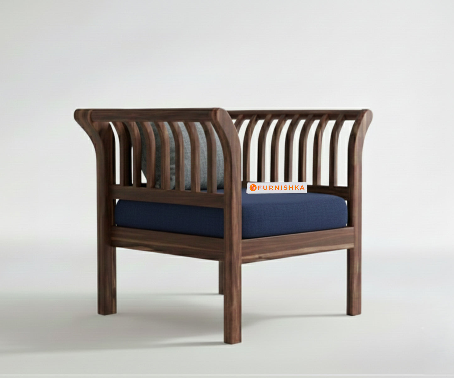 Garud 3 + 1 + 1 Sofa Set Persian Blue - Furnishka 