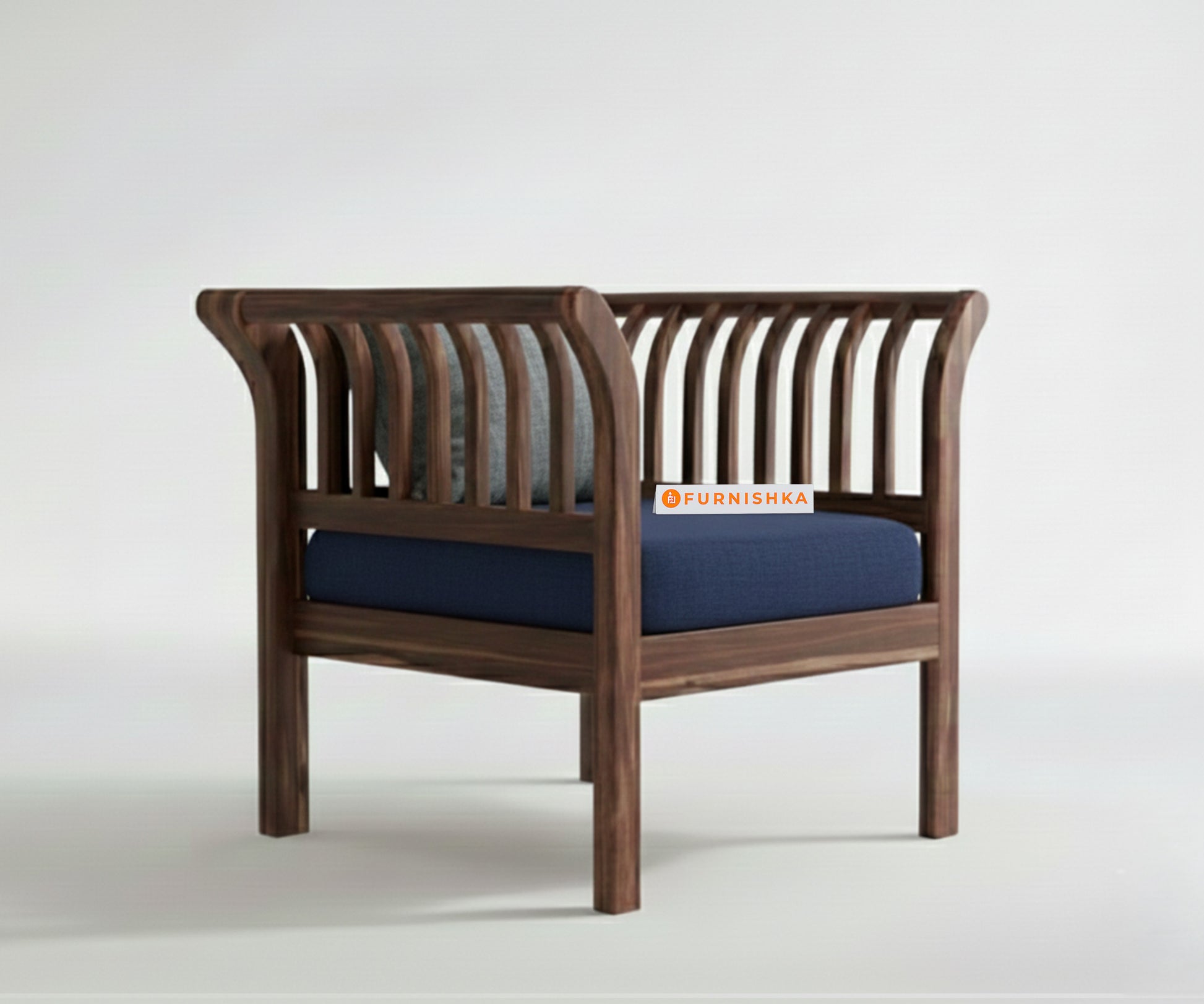 Garud 3 + 1 + 1 Sofa Set Persian Blue - Furnishka 