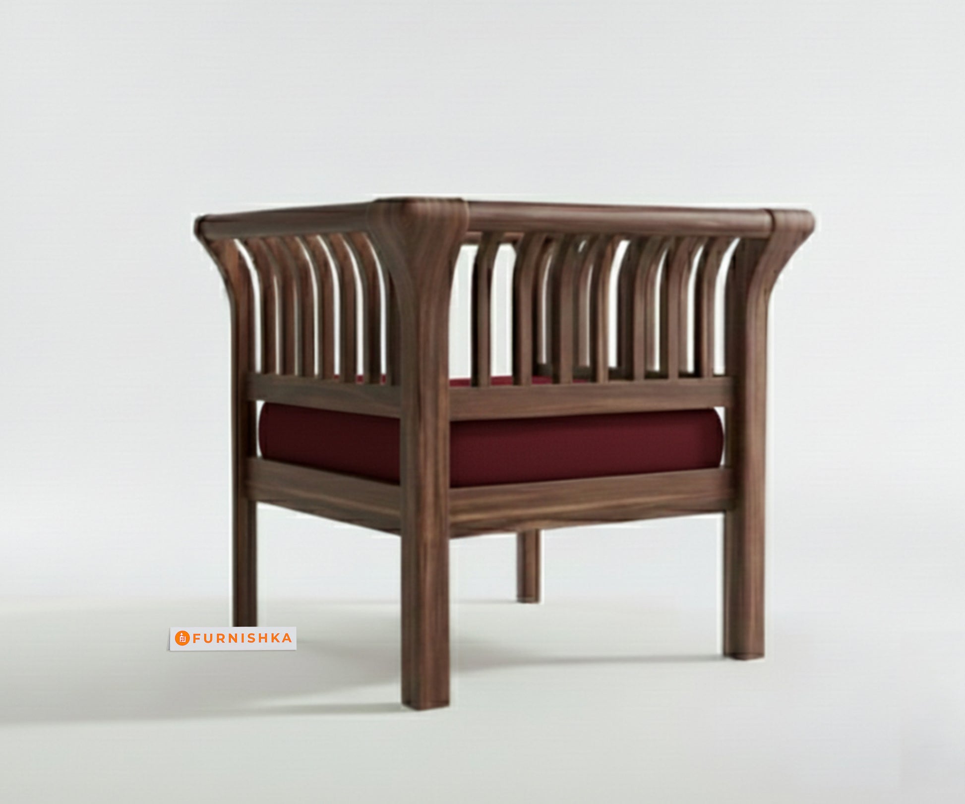 Garud 3 + 1 + 1 Sofa Set Red Wine - Furnishka 