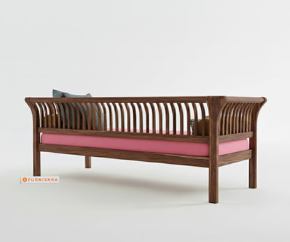 Garud 3 + 2 Sofa Set  Flamingo Pink - Furnishka 