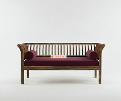 Garud 3 + 2 Sofa Set  Red Wine - Furnishka 