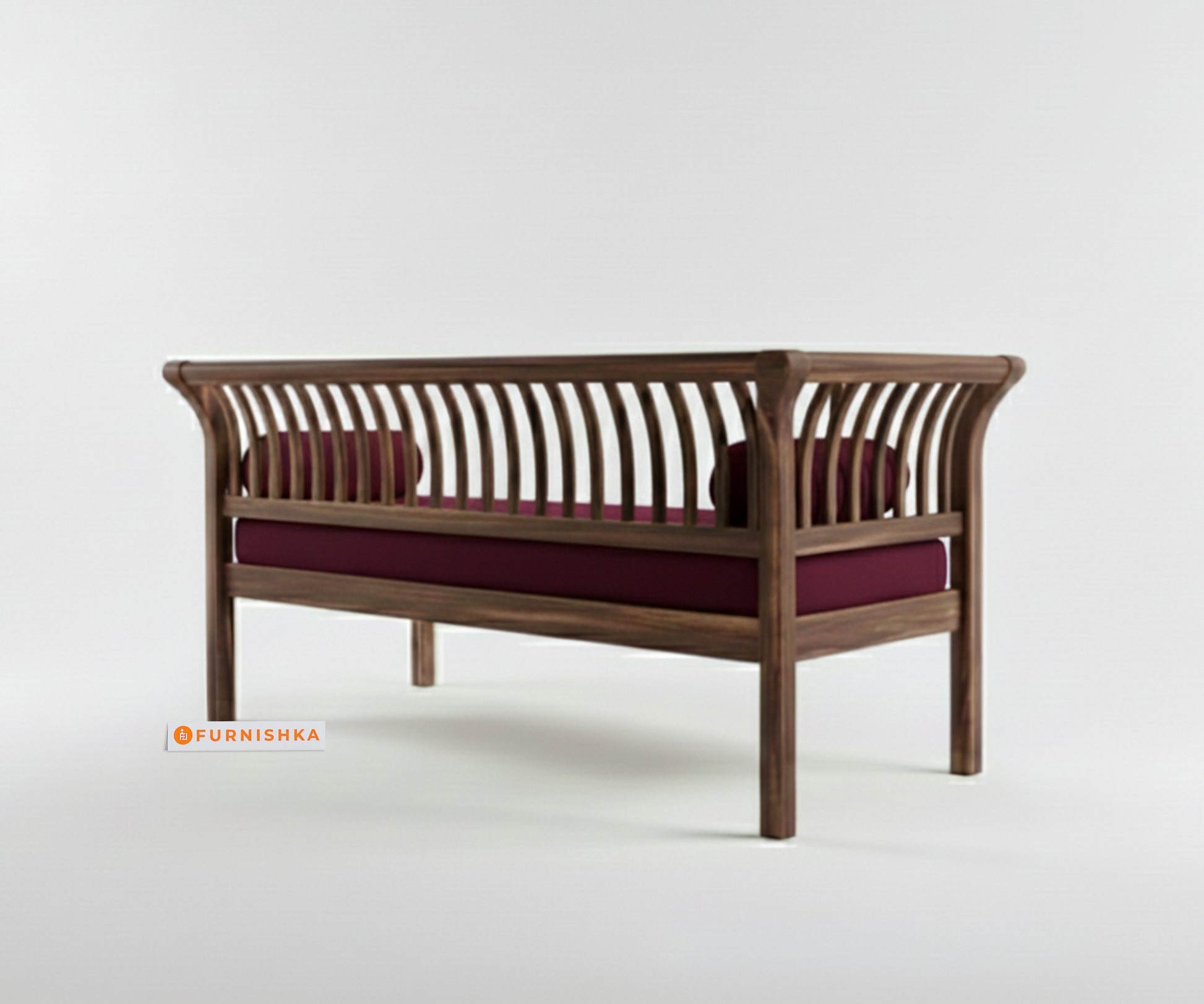 Garud 3 + 2 Sofa Set  Red Wine - Furnishka 