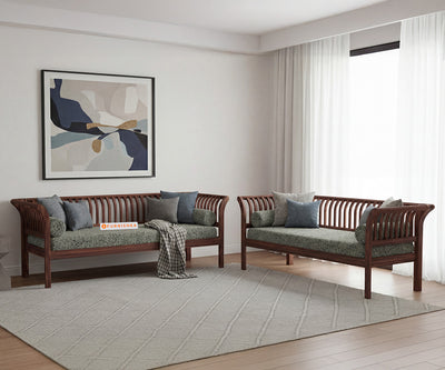 Garud 3 + 2 Sofa Set With Anthology Fabric Green