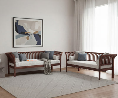 Garud 3 + 2 Sofa Set With Anthology Fabric Light Beige