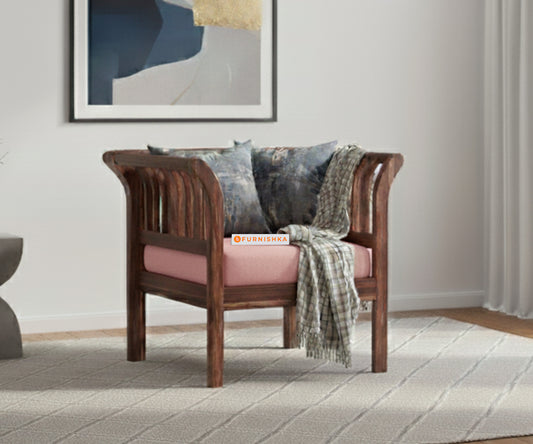 Garud Sofa 1 Seater   Flamingo Pink - Furnishka