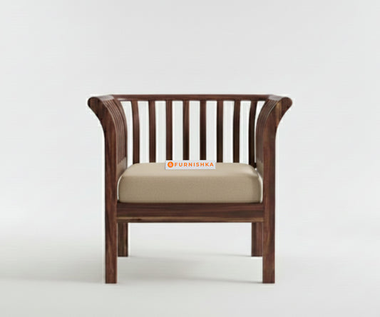 Garud Sofa 1 Seater Light Beige - Furnishka 