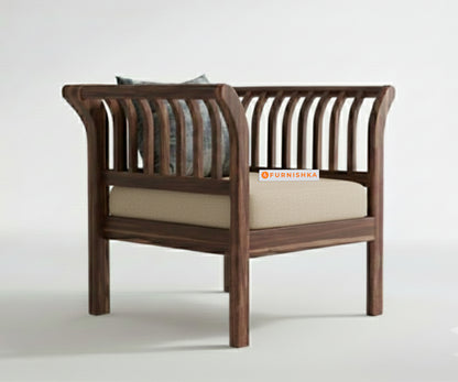 Garud Sofa 1 Seater Light Beige - Furnishka 