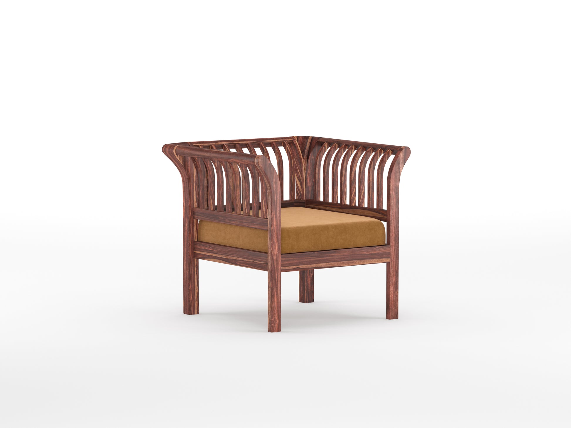 Garud Sofa 1 Seater Mustard Yellow - Furnishka 