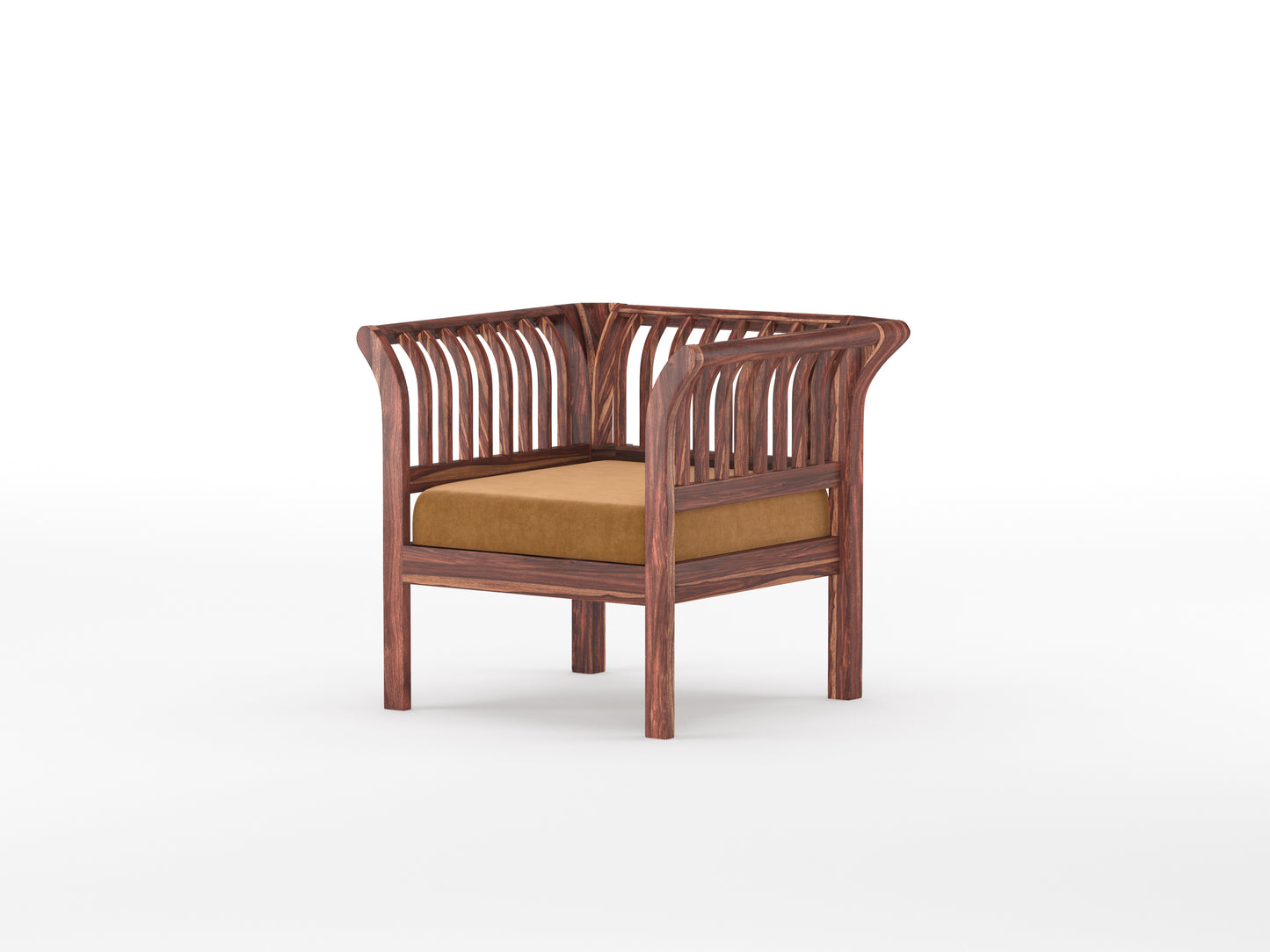 Garud Sofa 1 Seater Mustard Yellow - Furnishka 