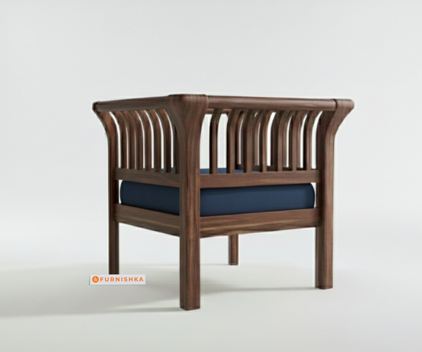 Garud Sofa 1 Seater Persian Blue - Furnishka 