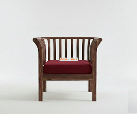 Garud Sofa 1 Seater   Red Wine - Furnishka 