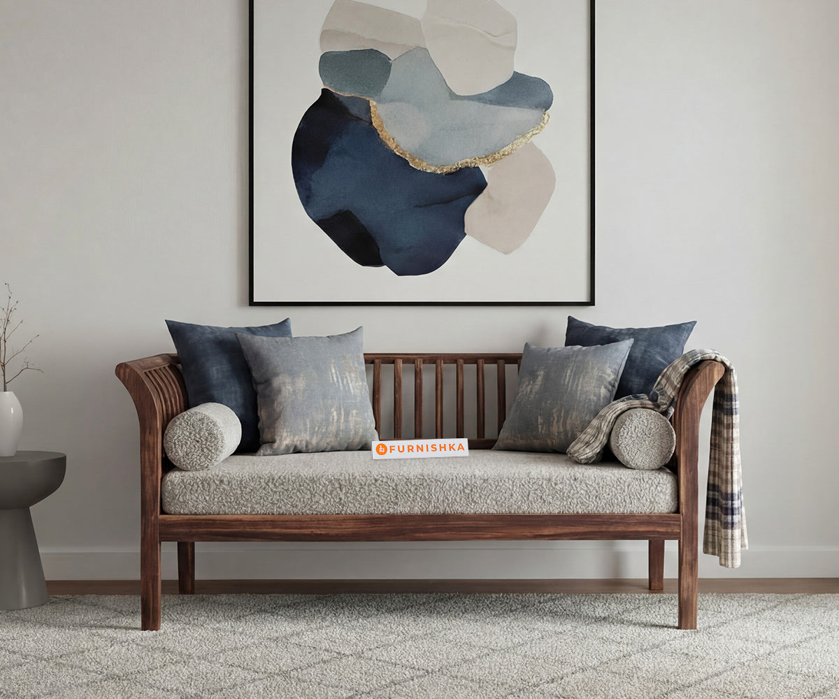 Garud Sofa 2 Seater With Anthology Fabric Grey - Furnishka